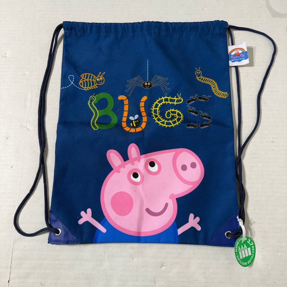 Peppa Pig Drawstring Blue Bag Backpack